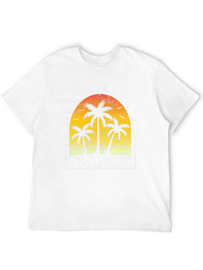 Camiseta Charleston Carolina del Sur diseño tropical