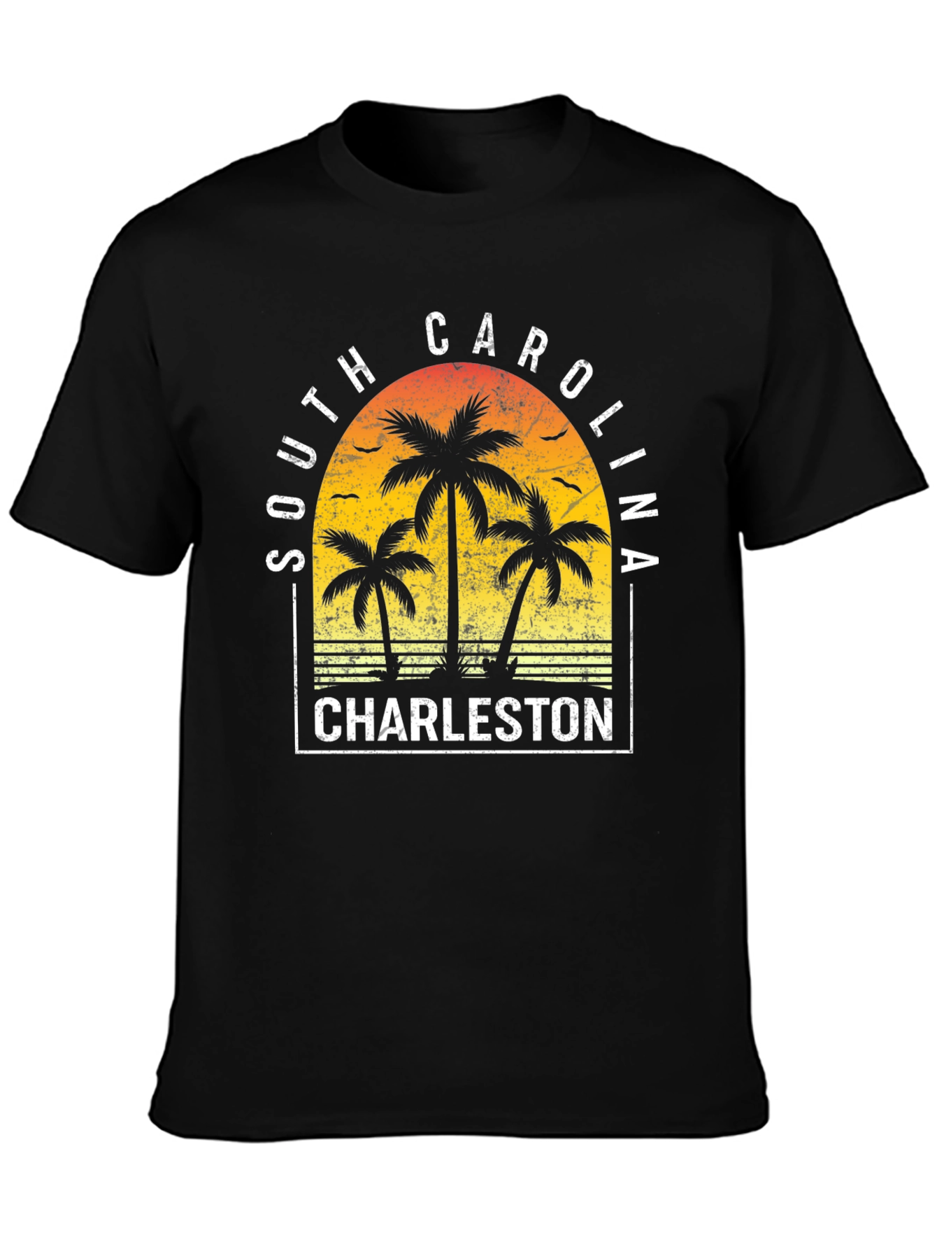 Camiseta Charleston Carolina del Sur diseño tropical