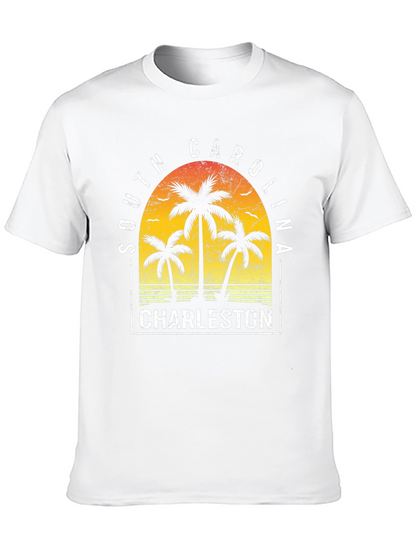 Camiseta Charleston Carolina del Sur diseño tropical