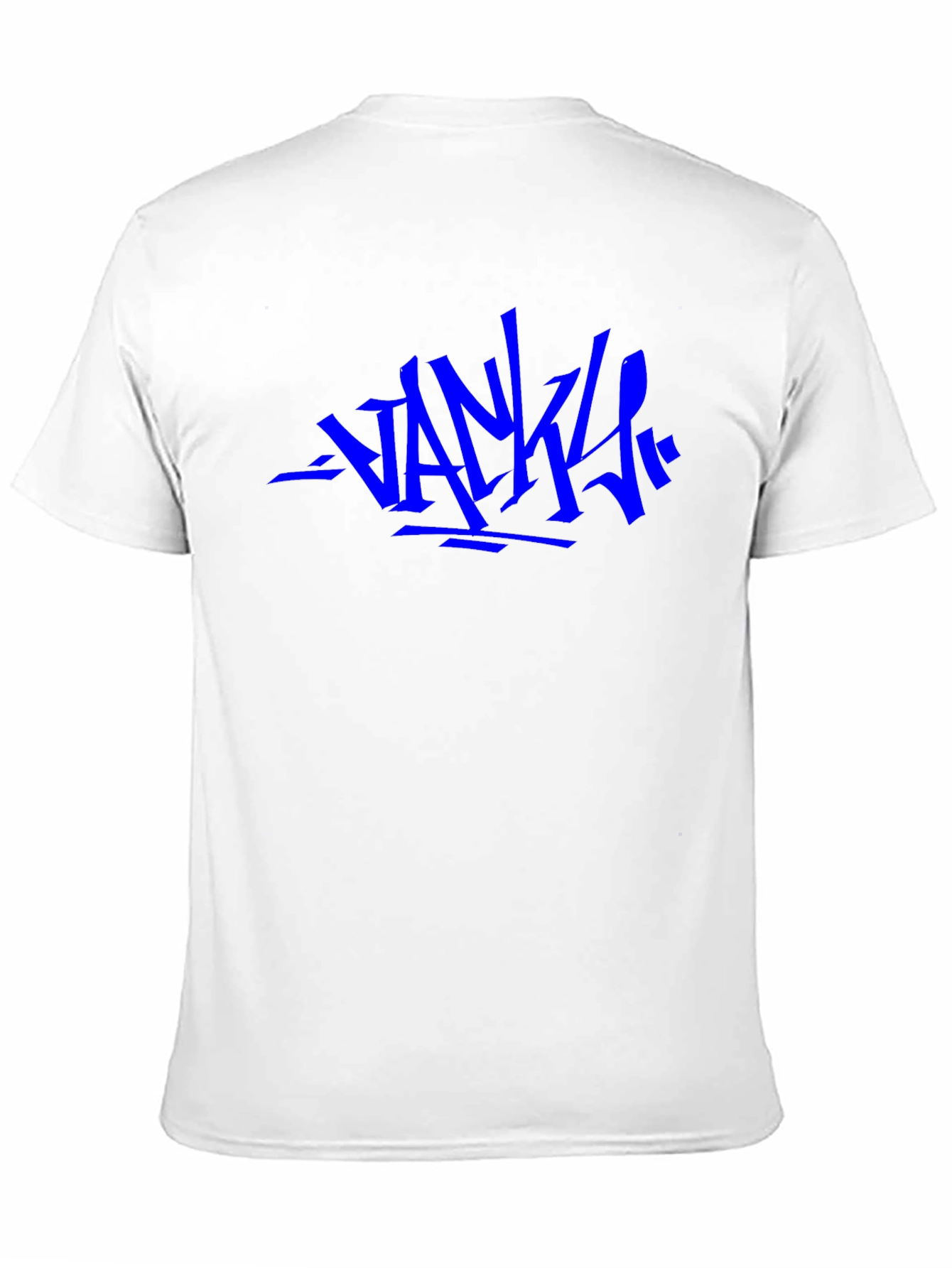 Camiseta Negra con Diseño Gráfico Azul