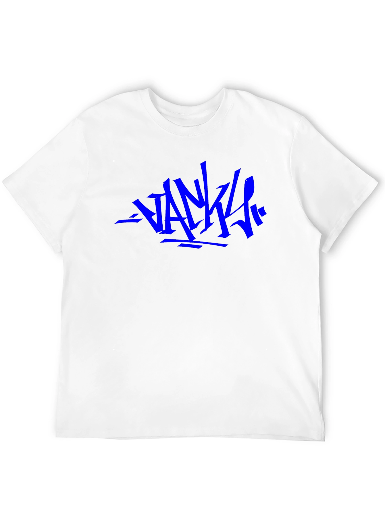 Camiseta Negra con Diseño Gráfico Azul