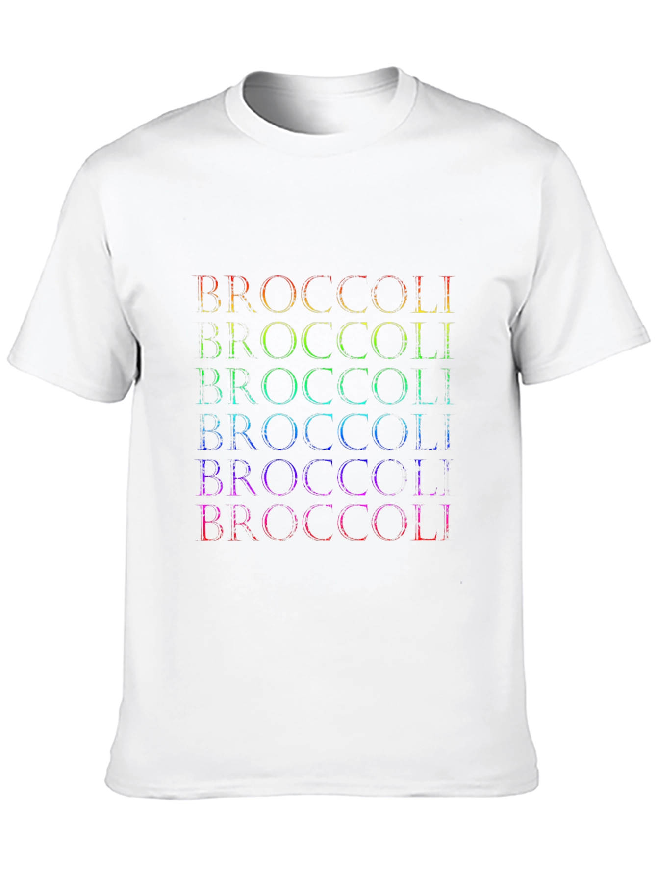 Camiseta Hombre Broccoli Arcoíris - Diseño Divertido
