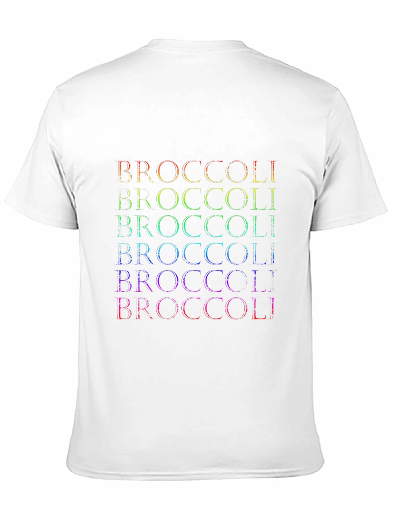 Camiseta Hombre Broccoli Arcoíris - Diseño Divertido