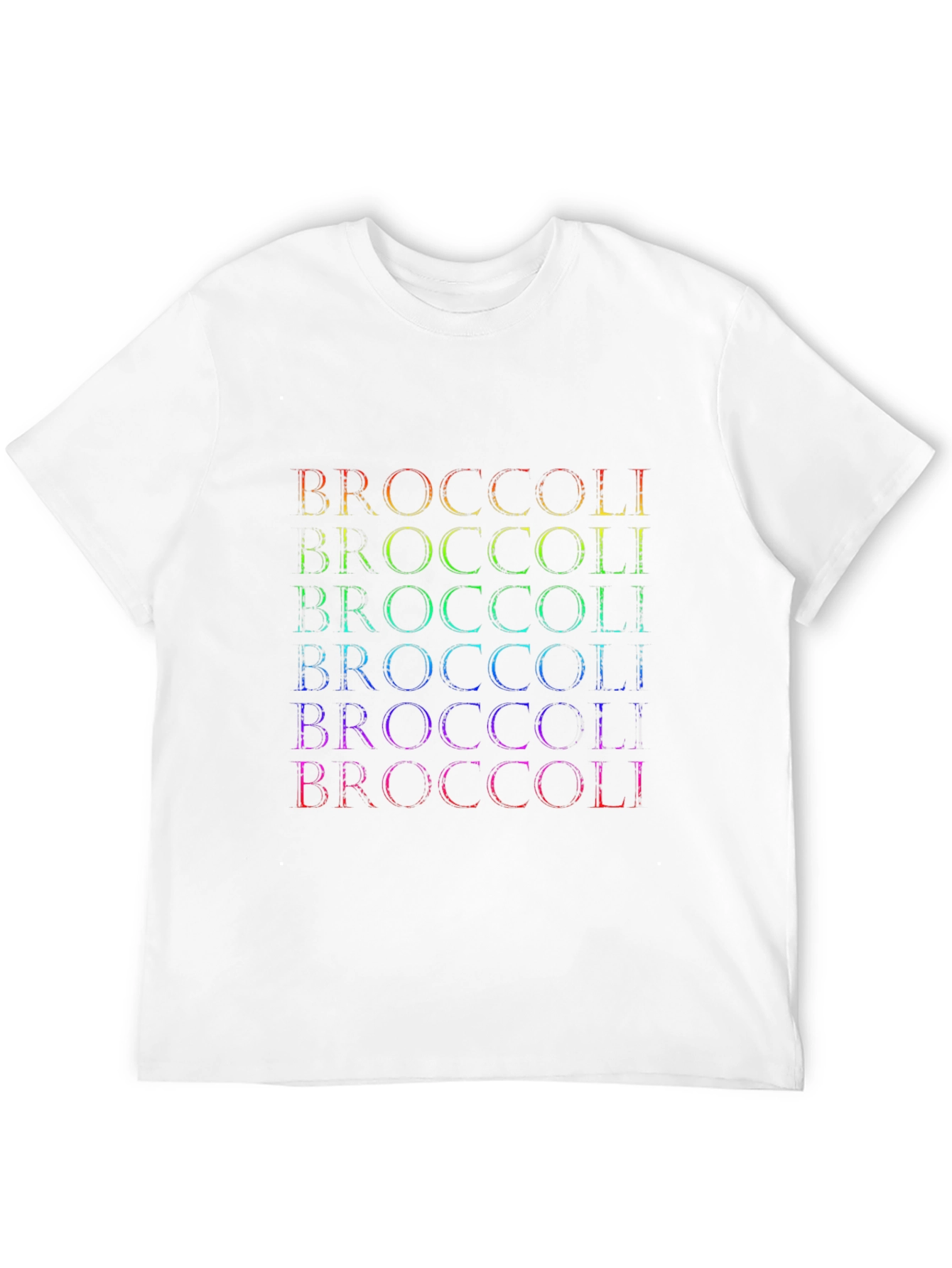 Camiseta Hombre Broccoli Arcoíris - Diseño Divertido