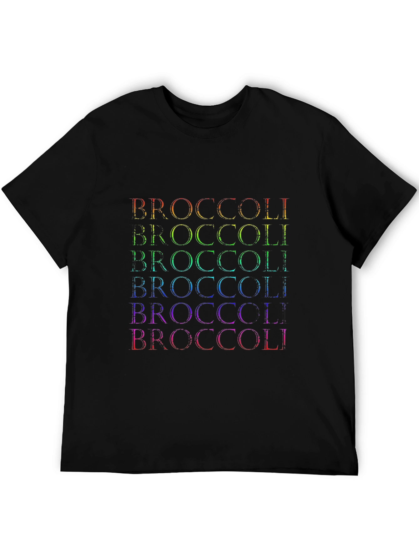 Camiseta Hombre Broccoli Arcoíris - Diseño Divertido