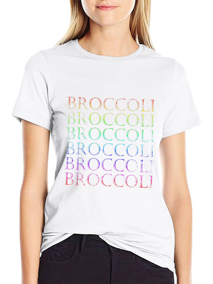 Camiseta Hombre Broccoli Arcoíris - Diseño Divertido
