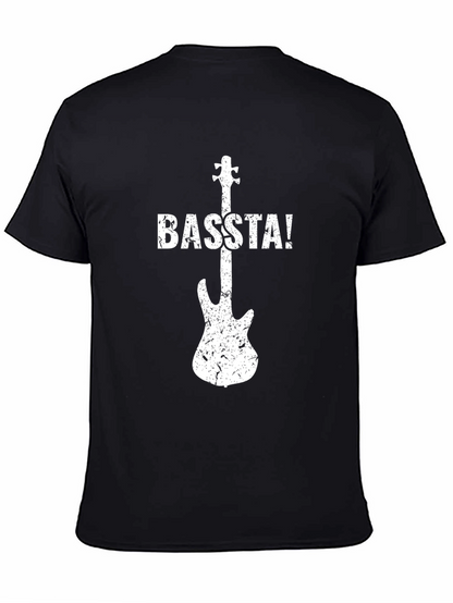 Camiseta Negra con Diseño de Guitarra BASTA!