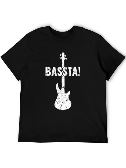 Camiseta Negra con Diseño de Guitarra BASTA!
