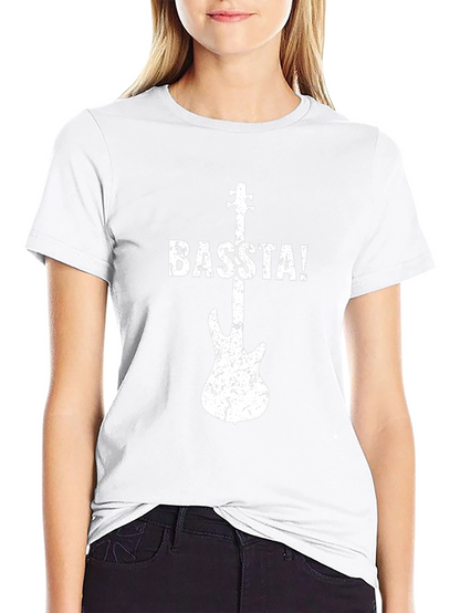 Camiseta Negra con Diseño de Guitarra BASTA!