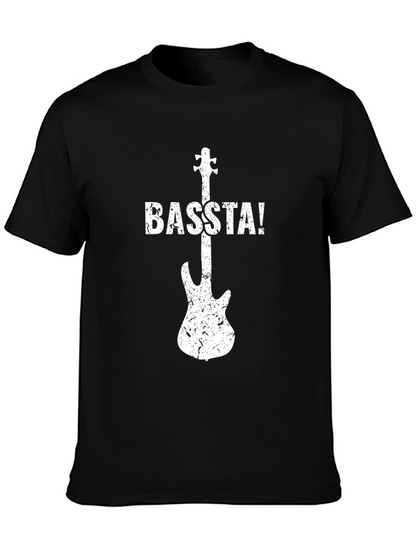 Camiseta Negra con Diseño de Guitarra BASTA!