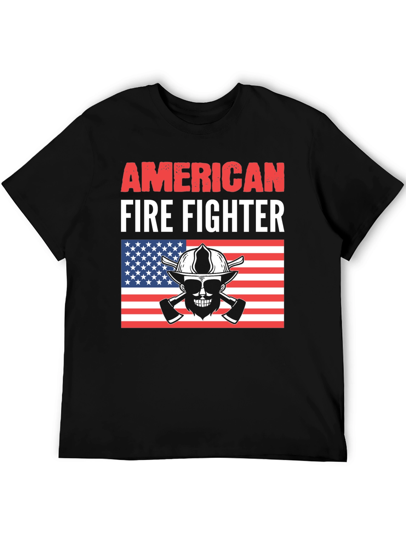 Camiseta Bombero Americano - Diseño Patriótico