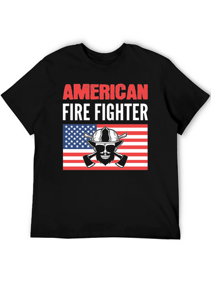 Camiseta Bombero Americano - Diseño Patriótico