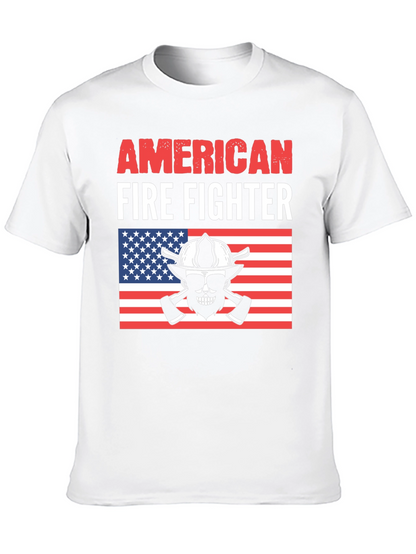 Camiseta Bombero Americano - Diseño Patriótico