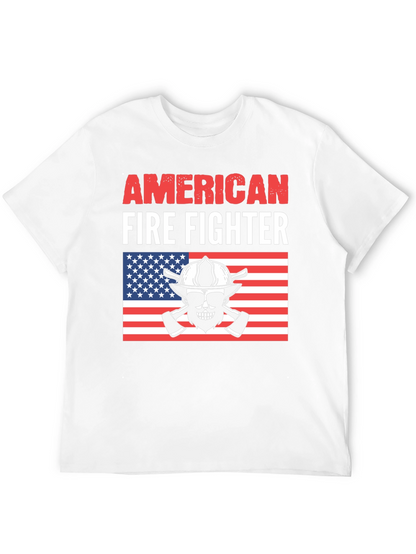 Camiseta Bombero Americano - Diseño Patriótico