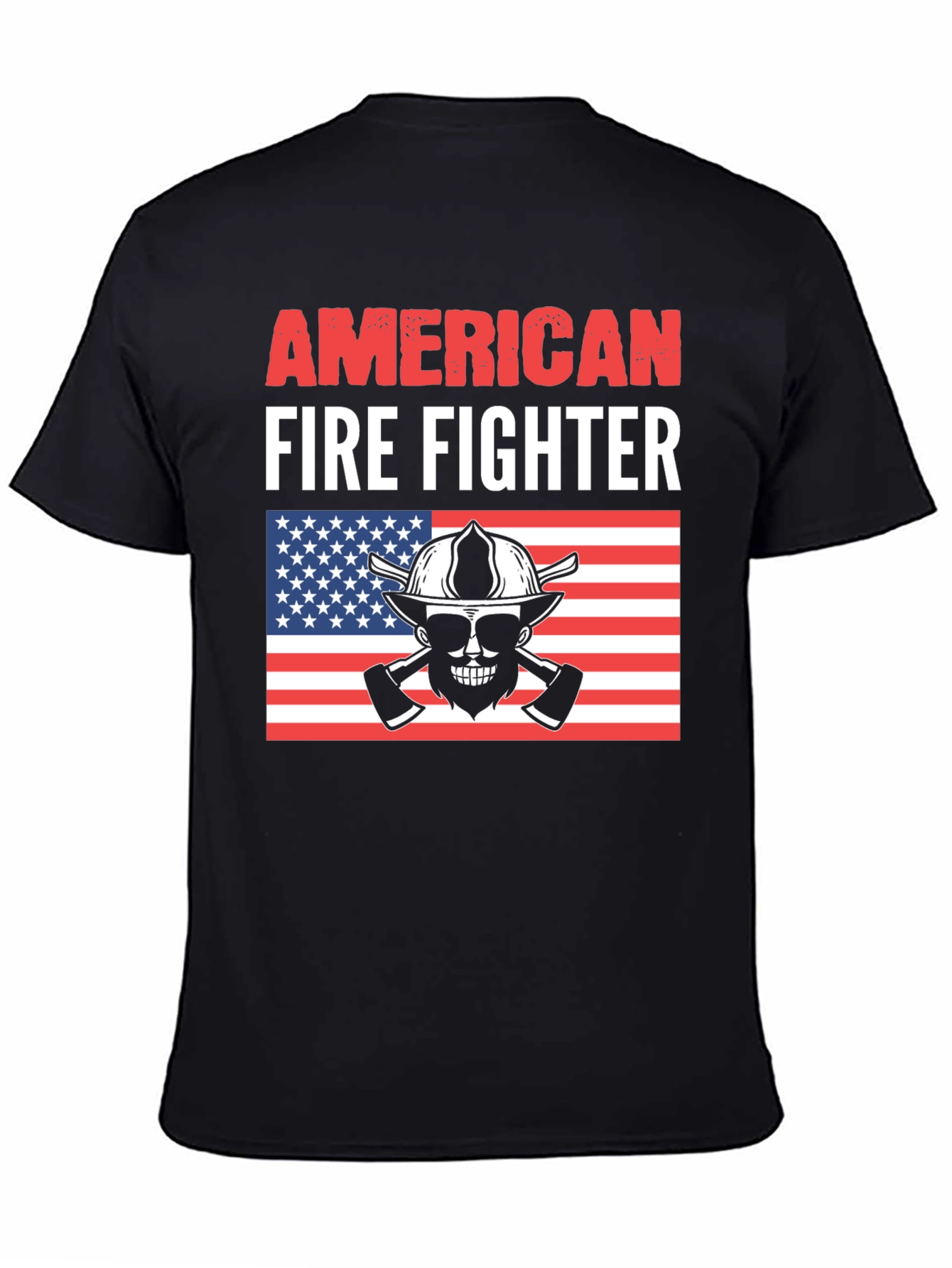 Camiseta Bombero Americano - Diseño Patriótico
