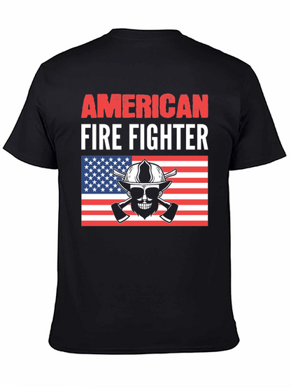 Camiseta Bombero Americano - Diseño Patriótico