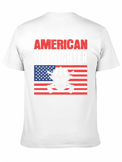 Camiseta Bombero Americano - Diseño Patriótico