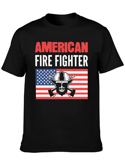 Camiseta Bombero Americano - Diseño Patriótico