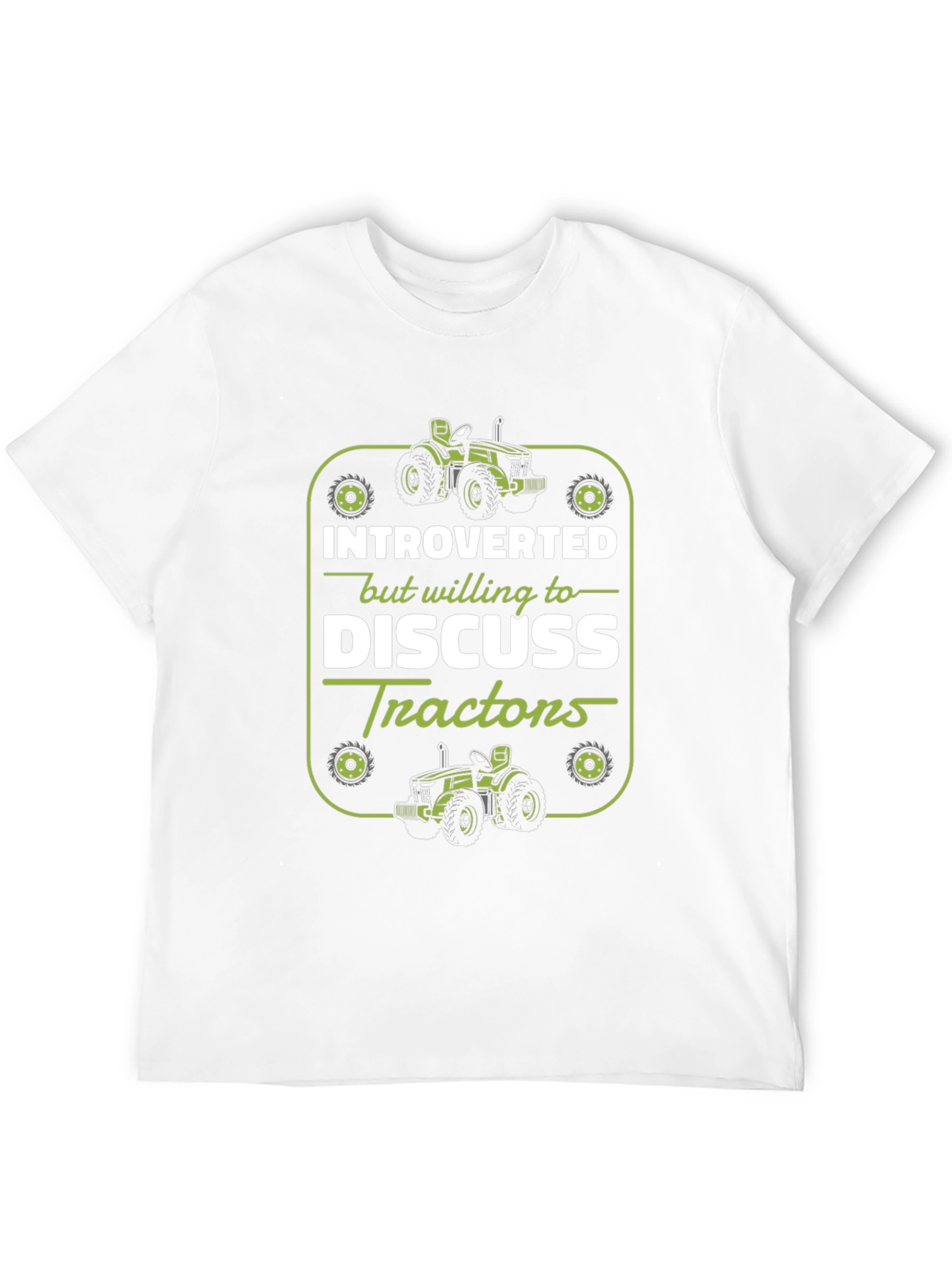 Camiseta Negra Tractores: Introvertido con Pasión