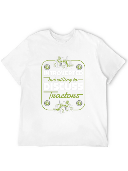 Camiseta Negra Tractores: Introvertido con Pasión