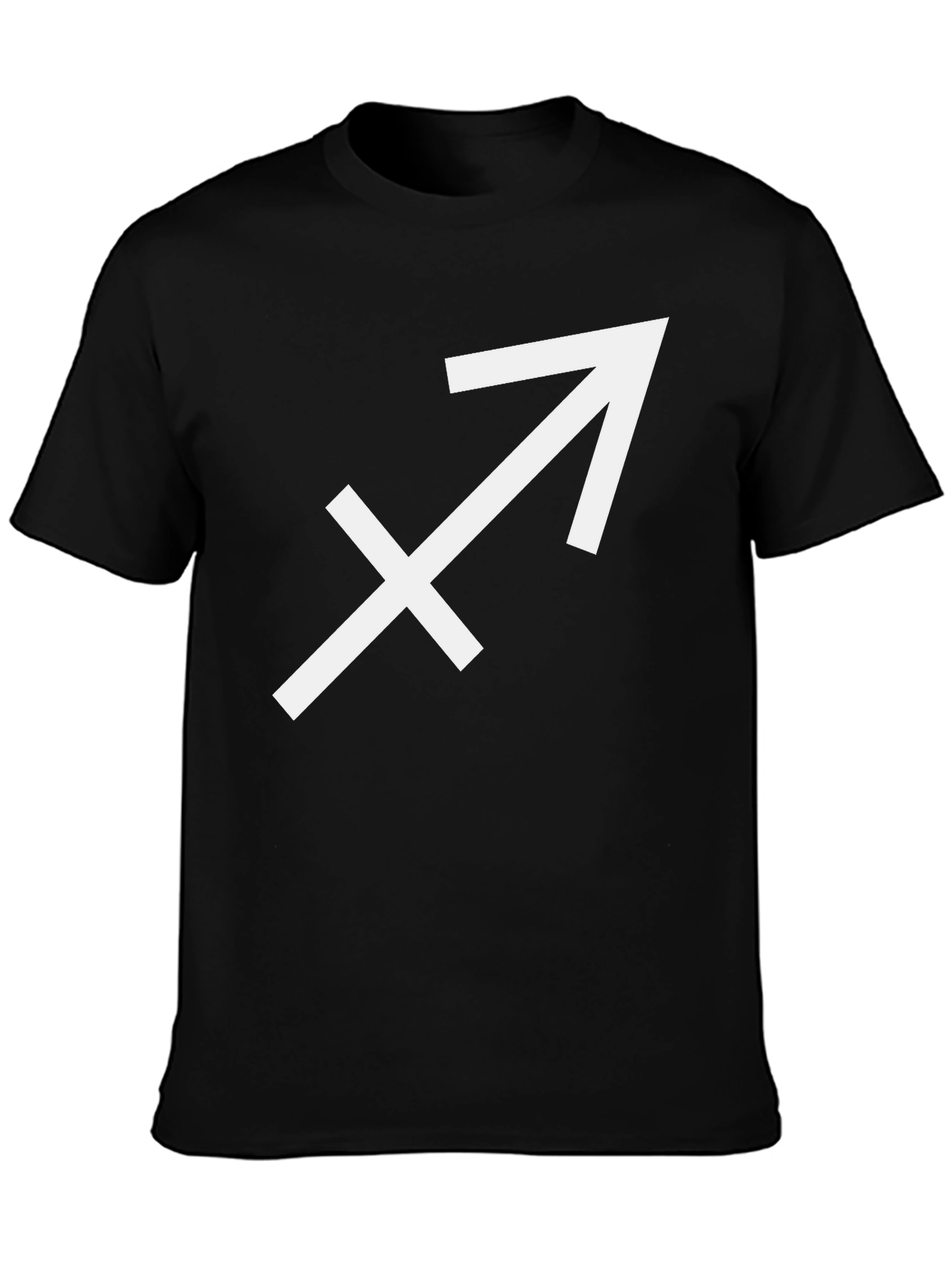Camiseta Negra Signo Sagitario Casual Hombre