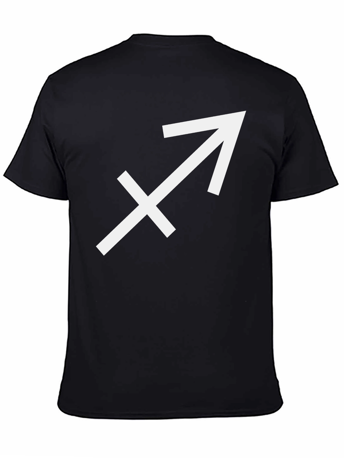 Camiseta Negra Signo Sagitario Casual Hombre