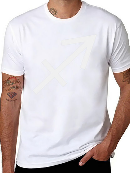 Camiseta Negra Signo Sagitario Casual Hombre