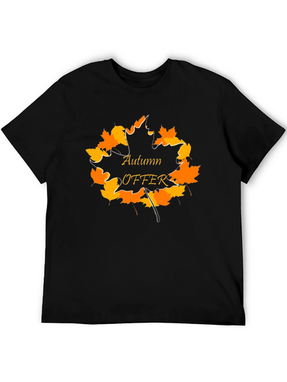 Camiseta Negra Otoño Oferta para Hombre