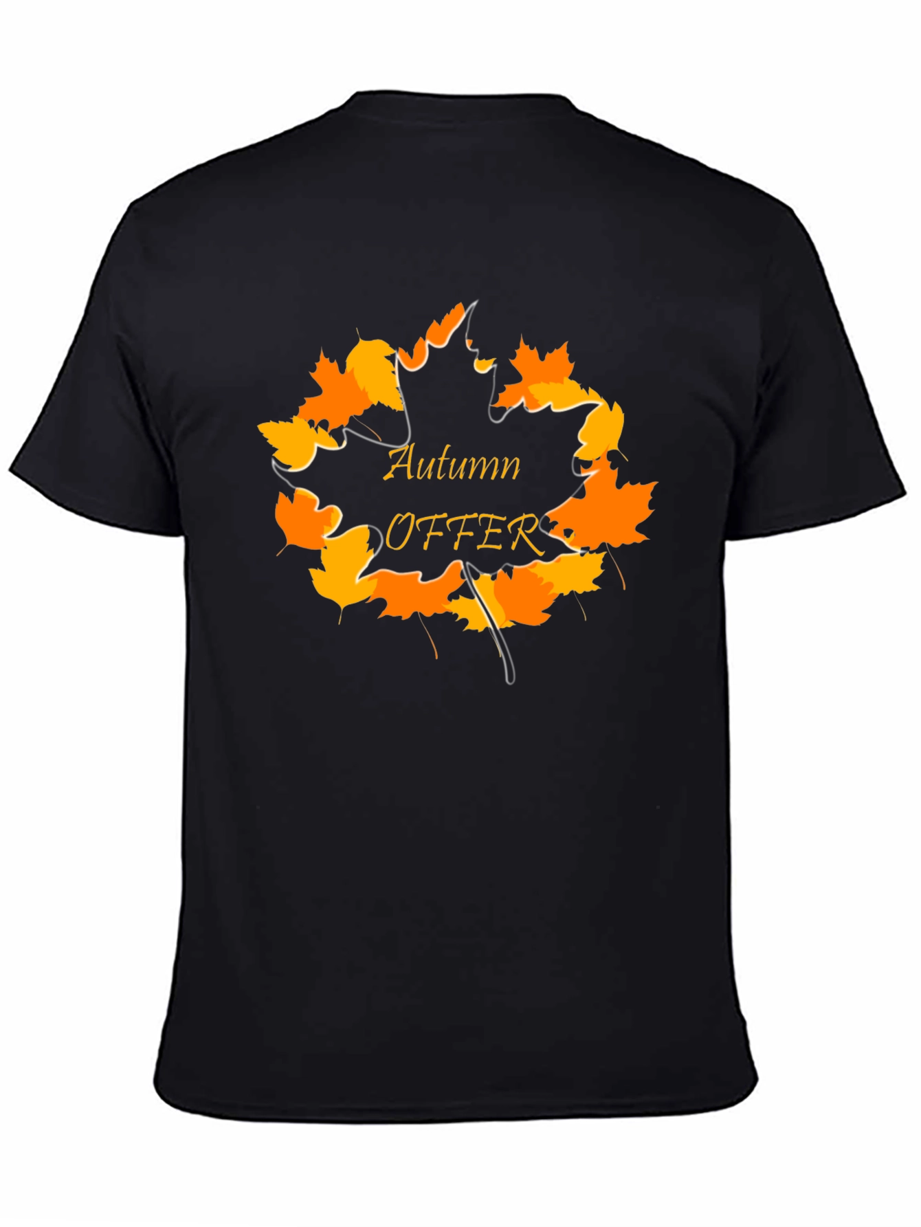 Camiseta Negra Otoño Oferta para Hombre