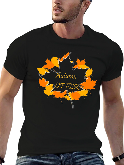 Camiseta Negra Otoño Oferta para Hombre
