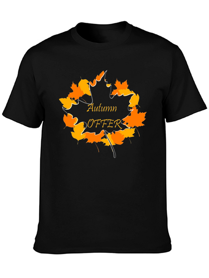 Camiseta Negra Otoño Oferta para Hombre