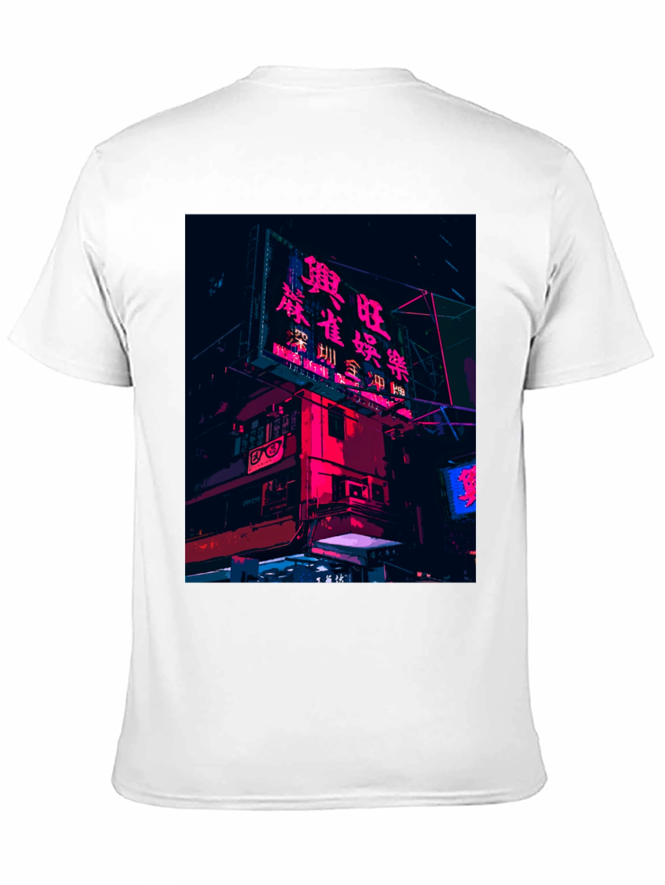 Camiseta Negra Urbana con Diseño Neón