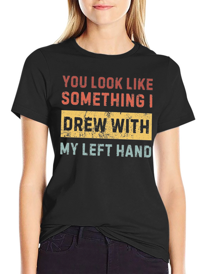 Camiseta con Frase Divertida: Dibujado con la Izquierda