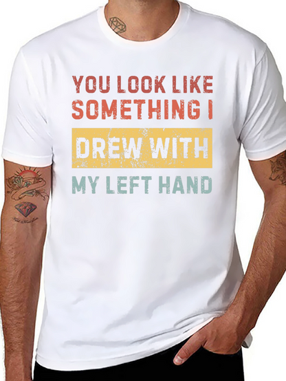 Camiseta con Frase Divertida: Dibujado con la Izquierda