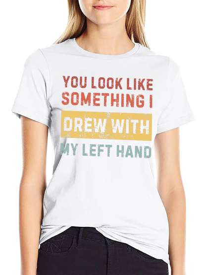 Camiseta con Frase Divertida: Dibujado con la Izquierda