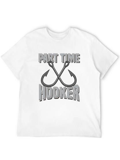 Camiseta Negra Part Time Hooker para Pesca