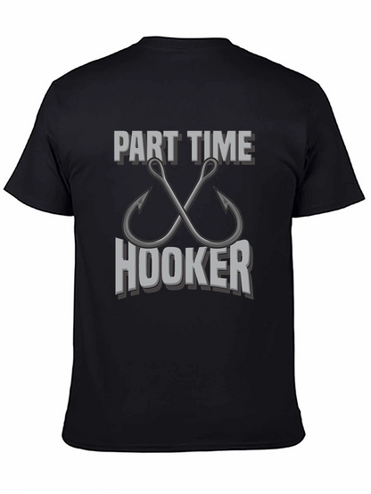 Camiseta Negra Part Time Hooker para Pesca