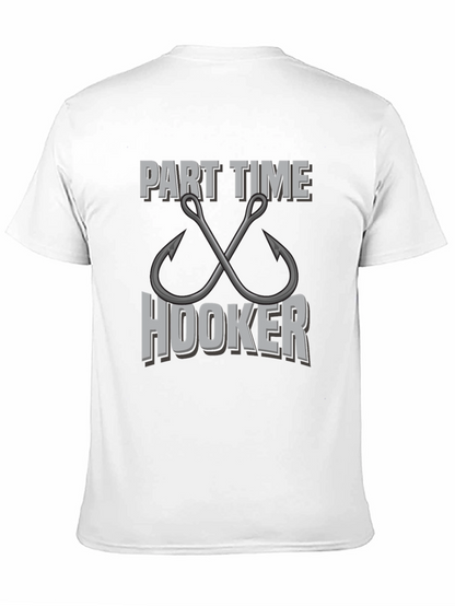 Camiseta Negra Part Time Hooker para Pesca
