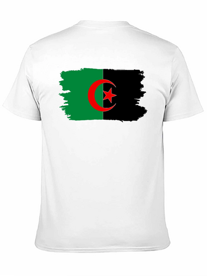 Camiseta Negra con Bandera de Argelia