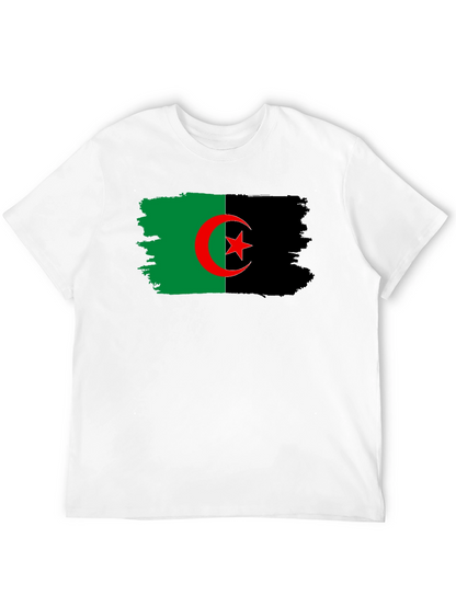 Camiseta Negra con Bandera de Argelia