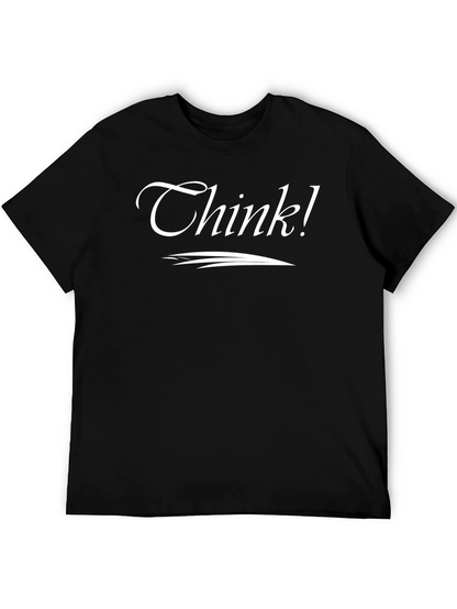 Camiseta Negra Think! para Reflexionar
