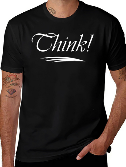 Camiseta Negra Think! para Reflexionar