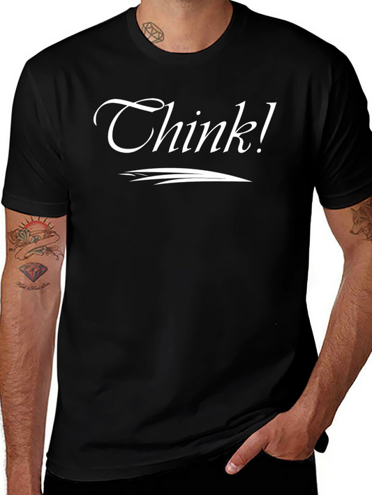 Camiseta Negra Think! para Reflexionar