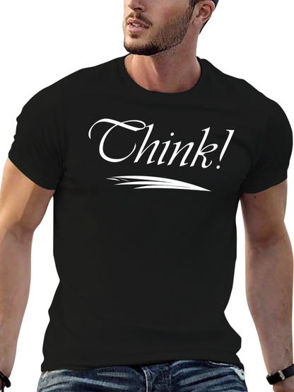 Camiseta Negra Think! para Reflexionar