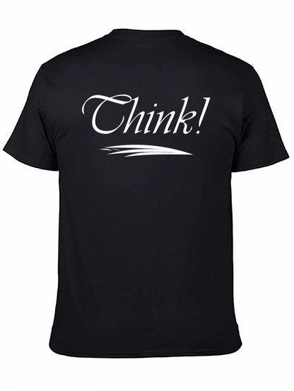 Camiseta Negra Think! para Reflexionar