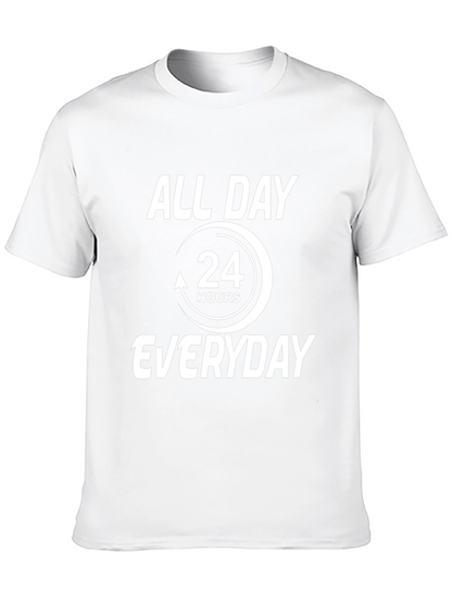 Camiseta Hombre Negro All Day Everyday 24 Hours
