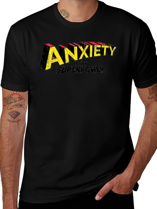 Camiseta Negra Ansiedad es mi Superpoder