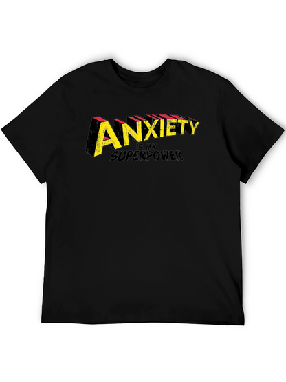 Camiseta Negra Ansiedad es mi Superpoder