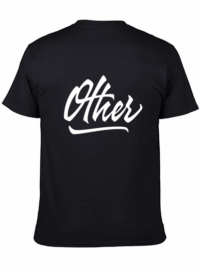 Camiseta Negra con Texto Other en Blanco
