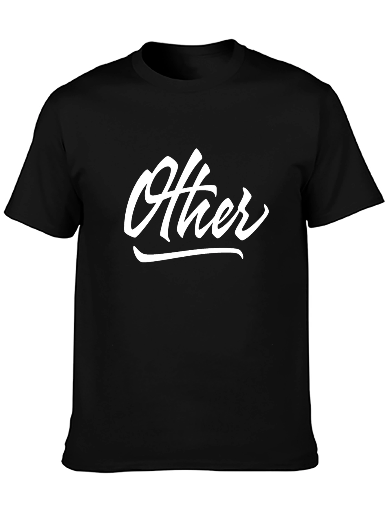Camiseta Negra con Texto Other en Blanco